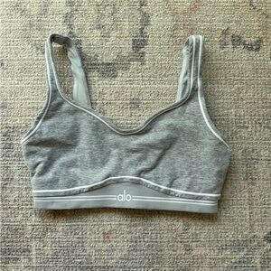 ALO Yoga Heather Gray Sports Bra